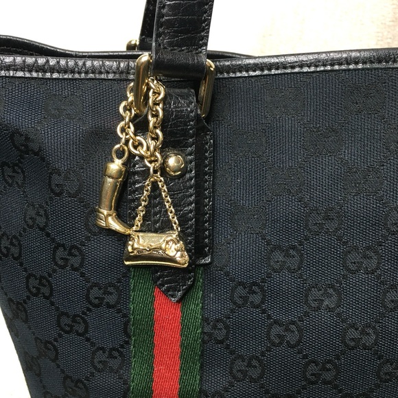 Authentic Gucci Sherry Line tote black monogram canvas - Picture 5 of 15